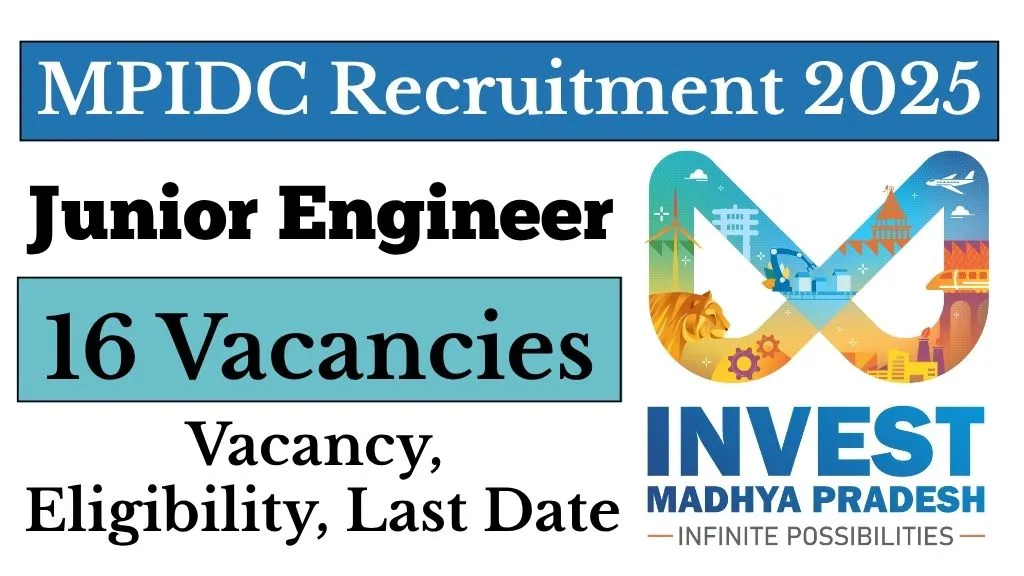MPIDC JE Recruitment 2025